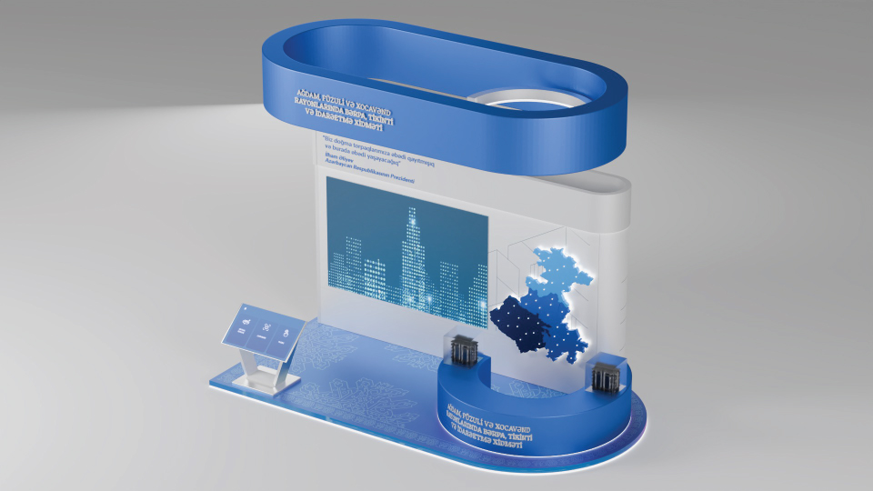 Qarabağ İqtisadi Rayonunda Bərpa, Tikinti və İdarəetmə Xidməti Stend